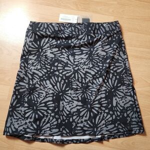 NWT RipSkirt Length 2 Black Grey Shibori Butterly Adjustable Wrap Skirt Size M